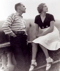 Rene Clair with an unknown actress